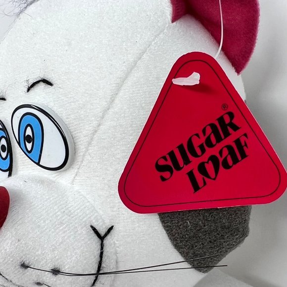 Sugarloaf‎ Gray White Cross Eyed Cat Nylon Wiskers Bow on Tail 12.5" Sugar Loaf - Picture 6 of 10